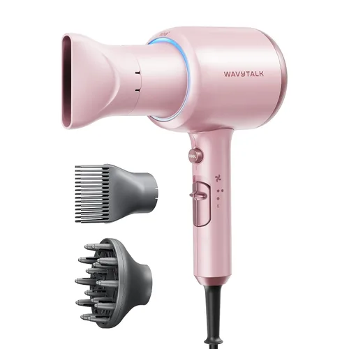 Vista 48 de Wavytalk Secador de pelo, secador de pelo iónico soplado para cabello rizado con difusor, secado rápido de 1875 W con tecnología de cerámica, 3