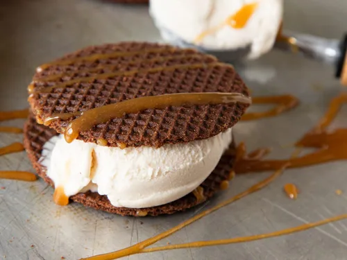 Vista 6 de Daelmans Stroopwafels de chocolate y caramelo – Caramelo Stroopwafel de chocolate, gofres Stroop, Stroopwaffle, galletas de gofres de chocolate