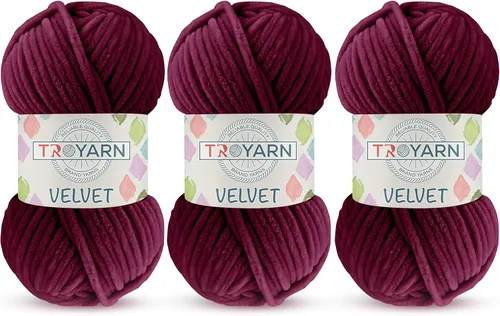 Vista 9 de Hilo de Chenilla para Ganchillo - 100g (121m), Hilo Suavísimo y Esponjoso, Perfecto para Mantas de Bebé y Amigurumi, Tamaño 6