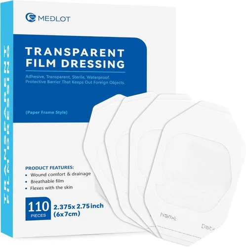 Vista 11 de LotFancy 15 vendajes de película transparente de 4 x 4 3/4 pulgadas (3.9 in x 4.7 in), cinta de vendaje a prueba de ducha para natación