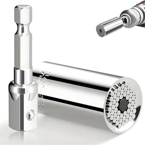 Vista 10 de Llave de Zócalo Universal Ajustable Mejorada, Llave de Zócalo Manual, Manga Multifuncional, Herramientas de Zócalo Universal 10mm-19mm para Ratón