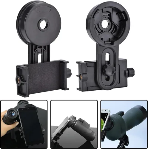 Vista 8 de Soporte de teléfono para telescopio, Adaptador de teléfono binocular, Soporte de teléfono para telescopio universal, Adaptador de cámara