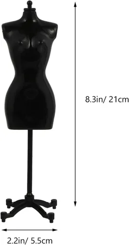Vista 4 de Healifty 6 piezas de forma de vestido de muñeca, soporte de modelo de mini maniquí de 8.2 pulgadas para soporte de exhibición de muñeca, soporte