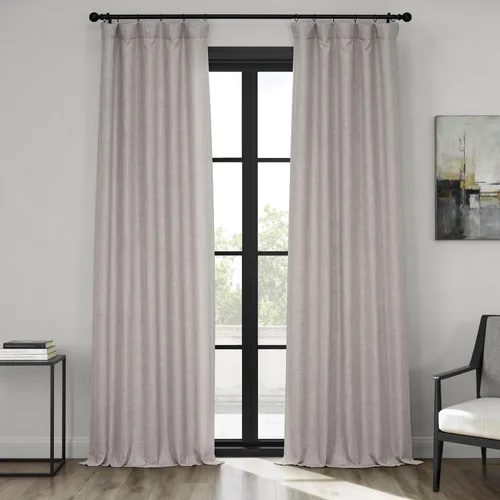 Vista 16 de HPD Half Price Drapes - Cortinas de lino sintético para sala de estar (1 panel) - 100 x 108 pulgadas - Cortinas texturizadas extra anchas