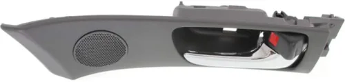 Vista 4 de Para Lexus ES300 2002 2003 Manija de puerta interior delantera, lado del pasajero, bisel negro con palanca cromada Con botón de bloqueo de puerta