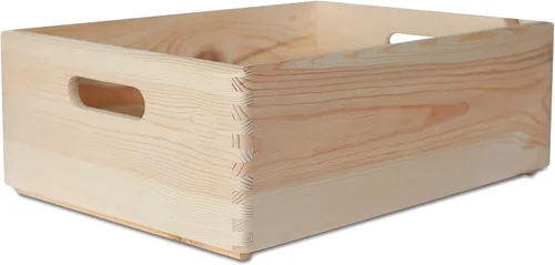 Vista 19 de Creative Deco Asas de caja de madera gris grande 11.8 x 7.87 x 5.51 pulgadas Caja de almacenamiento grande para múltiples manualidades Madera