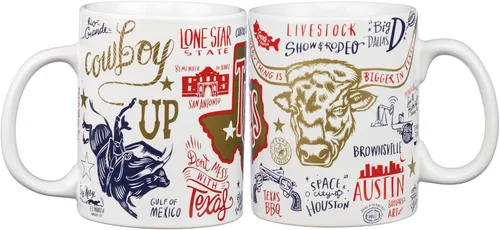 Vista 4 de Primitives By Kathy 33554 Lol Made You Smile - Taza de café, 20 onzas, Texas