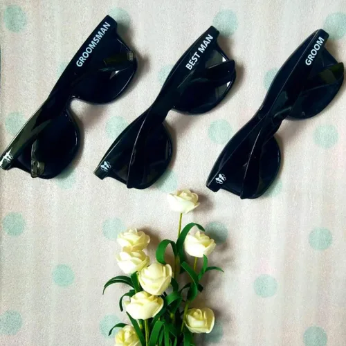 Vista 2 de LADYHOME 7 lentes de sol de regalo de boda para novio mejor hombre padrino de boda