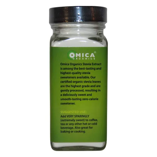 Vista 4 de Omica Organics Polvo edulcorante de extracto de stevia (1.7 oz)