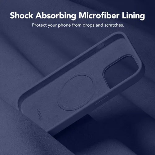 Vista 1605 de GONEZ Funda magnética para iPhone 14, compatible con Magsafe, con protector de pantalla + protector de cámara, forro de microfibra antiarañazos