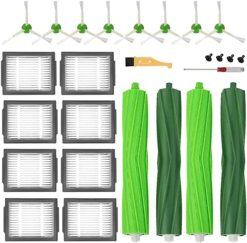 Vista 6 de Piezas de repuesto de cepillos de rodillos de goma para iRobot Roomba e i y j Series i3 i3+i6+ i7 i7+i8+ Plus E5 E6 E7 j7 (7150) j7+ (7550)