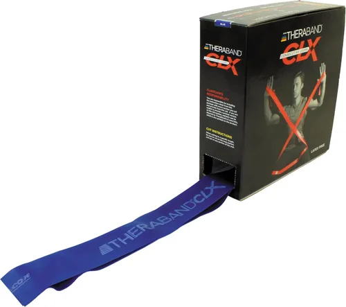 THERABAND CLX Resistance Band with Loops, Fitness Band for Home Exercise and Full Body Workouts, Portable Gym Equipment