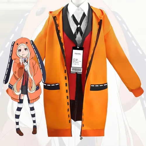 Vista 3 de Disfraz completo de cosplay de Yomoduki Runa para Halloween, conjunto completo de uniforme escolar de jugador de anime, conjunto completo para niñas