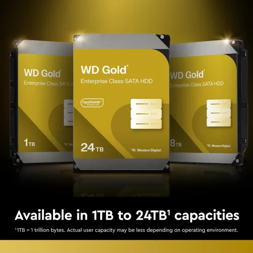 Vista 4 de Western Digital Disco duro interno WD Gold Enterprise Class de 1 TB - Clase 7200 RPM, SATA 6 Gb/s, caché de 128 MB, 3.5" - WD1005FBYZ