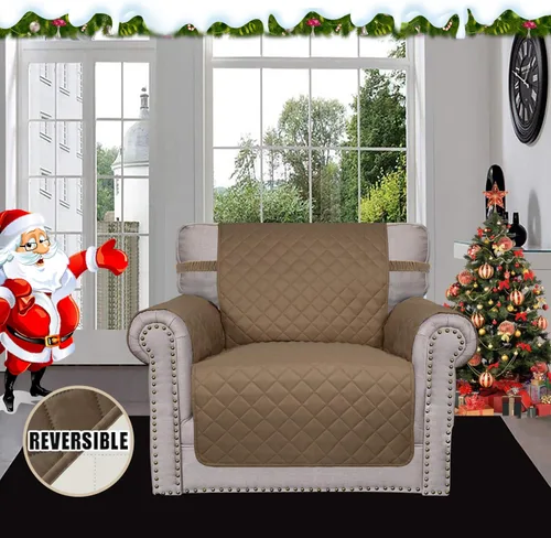 Vista 842 de Easy-Going - Funda reversible para sofá reclinable, resistente al agua, protector de muebles con correas elásticas, para mascotas y niños