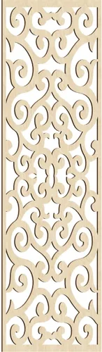 Vista 164 de 9 3/8 pulgadas de ancho x 24 3/8 pulgadas de alto x 1/4 pulgadas de alto, paneles de pared de madera con calado, cereza