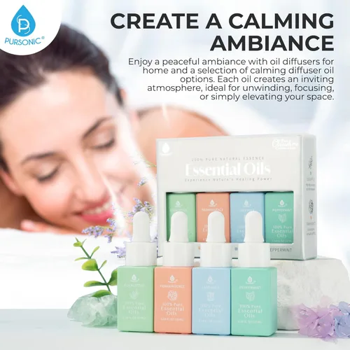 Vista 7 de Aceites esenciales 100% puros de esencia natural, poder curativo de la naturaleza con eucalipto, incienso, lavanda y menta