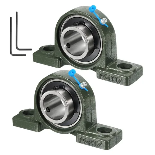 Vista 9 de uxcell 2pcs UCP201 Cojinetes de bloque de almohada de 0.472 in de diámetro propio, base de hierro fundido sólido montado rodamientos de acero cromado