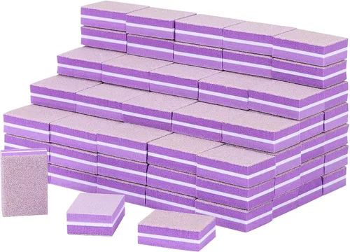 Vista 11 de 100 unidades de mini amortiguadores para uñas de grano 180/100 para uñas acrílicas para el cuidado de las uñas (negro)