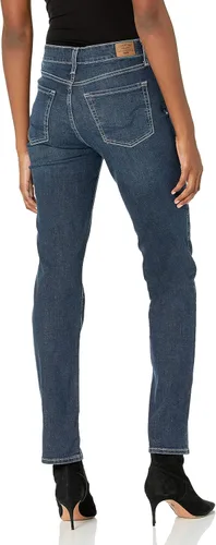 Vista 4 de Signature by Levi Strauss Co Gold Label jeans rectos para mujer que favorecen la figura Standard and Plus