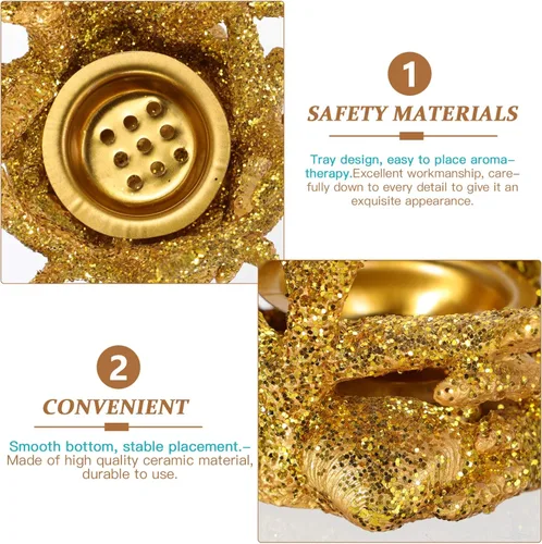 Vista 6 de Sostenedor de vela artesanal de resina de quemador de incienso de estilo mediterráneo para decoración costera