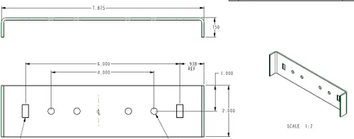 Vista 4 de Soporte de montaje para buzón de correo libre de óxido, aluminio, grande (se adapta a buzones con un piso de 8 pulgadas de ancho)