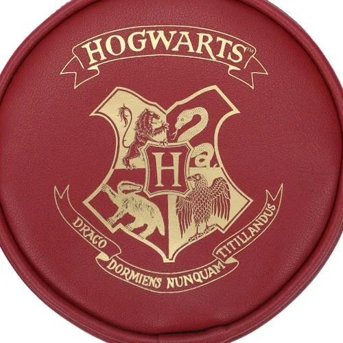 Vista 2 de Harry Potter - Monedero redondo color borgoña con escudo de Hogwarts, Multi colorido