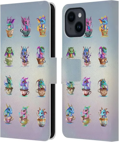 Vista 246 de Head Case Designs Officially Licensed Ruth Thompson Boba Tea Cup O Dragons Leather Wallet Case Compatible with Apple iPhone 7 Plus / 8 Plus