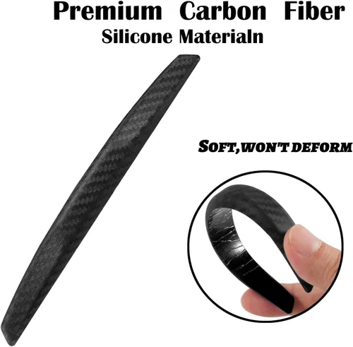 Vista 3 de 4 piezas protectores universales de borde de puerta de automóvil, protector de silicona para parachoques de carrocería de automóvil, moldura