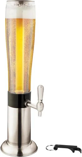 Hammer + Axe Dispensador de bebidas – Dispensador de bebidas de fiesta de 88 onzas con tubo de hielo y grifo, fuente de bebidas para cerveza, agua,