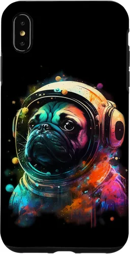 Vista 11 de Pug Astronaut Dog Funny Outer Space Colorful Cosmic Explorer Case for iPhone 16
