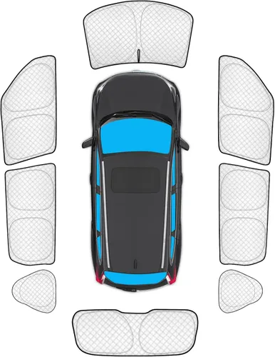 Vista 9 de KMF 6 piezas de parasoles gruesos para Mazda 3 Hatchback (No Sedán) 2014-2018 Accesorios, parasoles completos para parabrisas y ventanas de coche