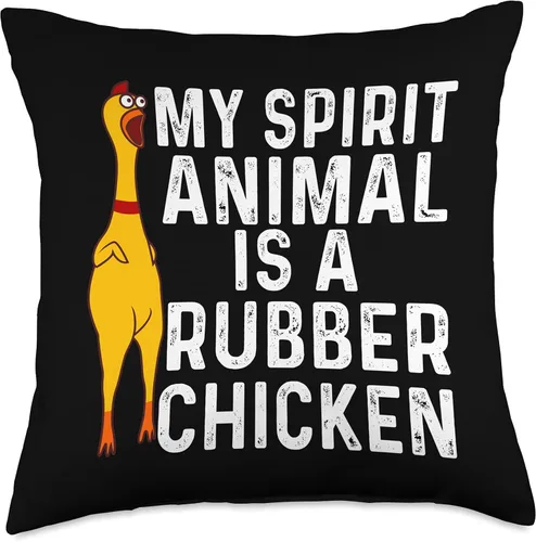 Vista 5 de Cute Chicks Squeaking Toy Animal Pun Lover Designs Funny Gift - Almohada de goma para disfraz de gallina, 15.7 x 15.7 in, multicolor