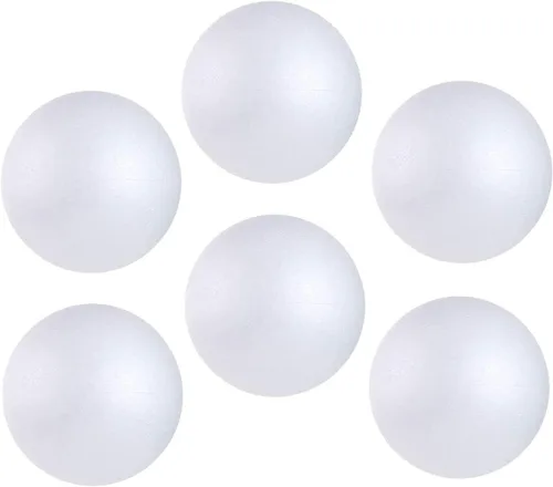 Vista 11 de LOMIMOS 100 bolas de espuma de 7 tamaños, bolas blancas surtidas para artes y manualidades, proyectos escolares, suministros de fabricación