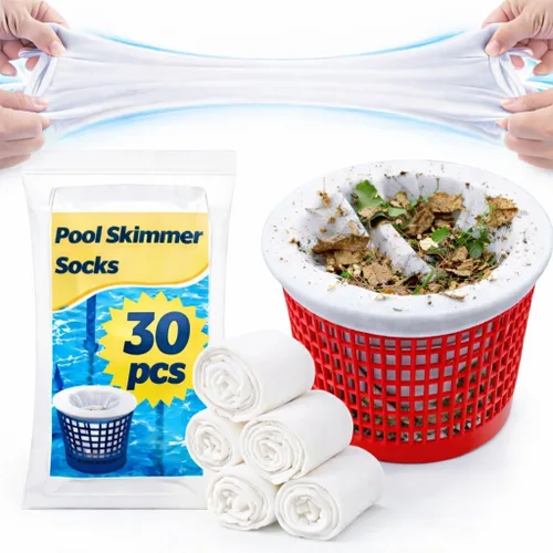 Sukh Filtro de 30 calcetines para piscina, filtro de limpieza para limpiar los desechos, hojas para piscinas sobre el suelo