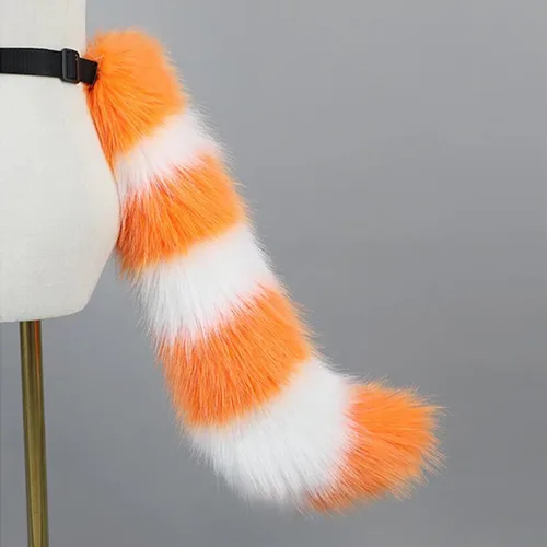 Vista 4 de JUNBOON Cola de piel sintética para disfraz de fiesta de Halloween