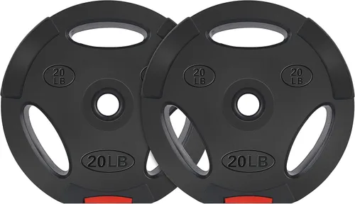 Vista 8 de Signature Fitness Vinyl Standard Plate Weight Plate for Strength Training and Weightlifting, Multiple Sizes