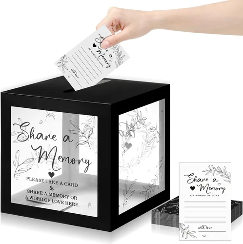 Pajean 50 tarjetas de memoria Greenery Share a para colecciones de recuerdos de la vida, tarjetas de invitados, ideas para funerales, graduaciones,