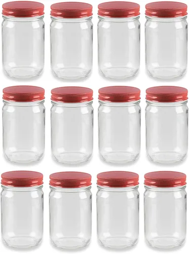 Vista 2 de Nakpunar - Tarros de vidrio con tapas: de 2 onzas, 4 onzas, 8 onzas y 16 onzas