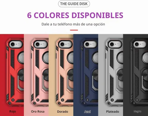 Vista 7 de Korecase Funda para iPhone 8, protección de cámara, armadura militar, doble capa, soporte compatible con iPhone 6 6s y iPhone 7 8, color negro