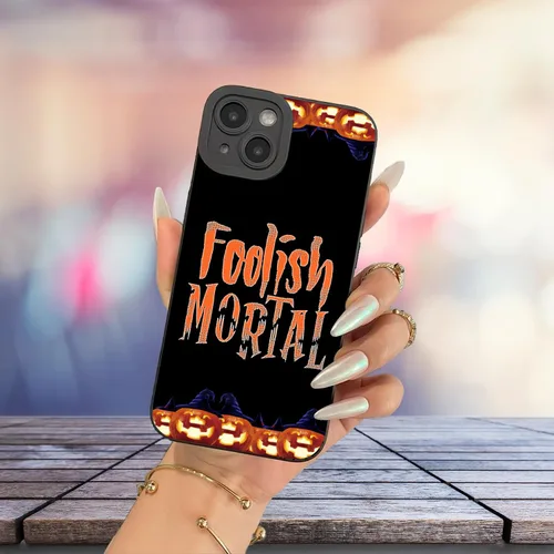 Vista 5 de Foolish Mortal Pumpkin Glow in the Dark Halloween - Funda para iPhone 16, 15, 14, 13, 12, 11 Pro Max Mini Galaxy S25 S24 S23 S22 S21 S20 FE Ultra