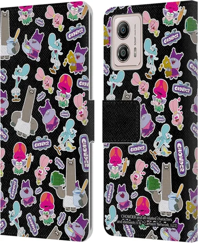 Vista 7 de Head Case Designs Officially Licensed Chowder: Animated Series Character Art Graphics Leather Book Wallet Case Cover Compatible with Motorola Moto