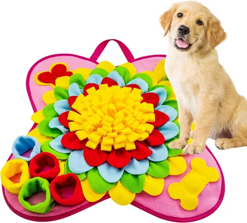 Vista 7 de Alfombrilla de olfateo para perros, golosinas para mascotas, alimentación para perros de razas pequeñas y medianas, antideslizante, interactiva