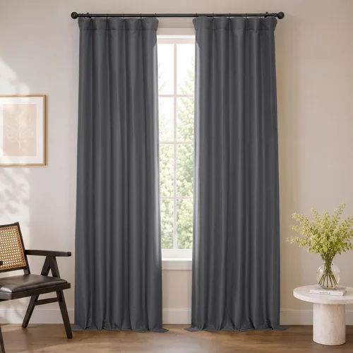 Vista 26 de HPD Half Price Drapes Bellino - Cortinas de oscurecimiento de habitación de 63 pulgadas de largo, para dormitorio y sala de estar (1 panel), 50