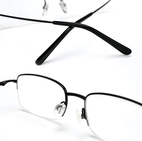 Vista 5 de Gafas progresivas multifocales de lectura para computadora, anteojos presbíopes, bloqueo de luz azul, lentes de metal con memoria para hombres