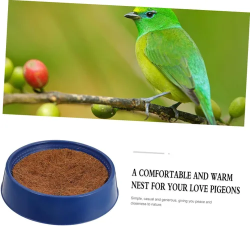 Vista 5 de 1 juego de almohadillas compactas para nido de pájaros, accesorios de anidación de palomas reemplazables para cría de eclosión adecuadas para jaula