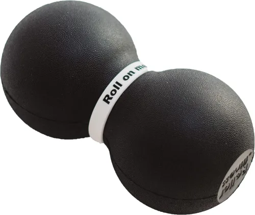 Vista 7 de Roller Fitness Infinity Roller, rodillo de espuma de maní, rodillo grande de ejercicio de doble bola de masaje de 8 pulgadas (gris, suave)