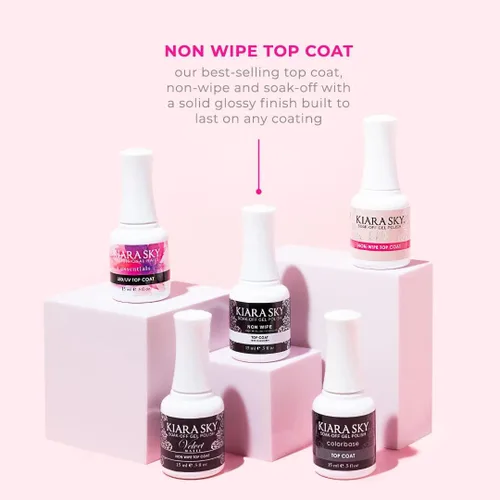 Vista 2 de KIARA SKY Esmalte de uñas de gel LED UV de fácil eliminación, capa superior sin necesidad de limpieza