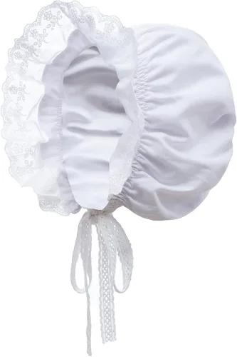 Vista 7 de ALAMIYA Sun Hat Mob Cap Victorian Pioneer Prairie Bonnet Colonial Headwear Shawl Wrap Stole Apron Costume