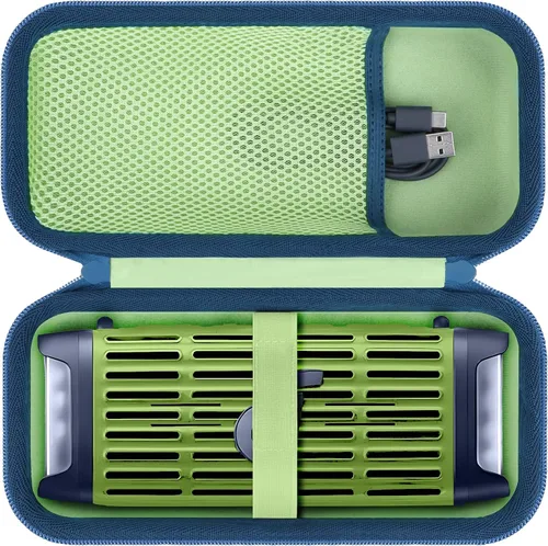 Vista 11 de Lebakort Estuche de almacenamiento compatible con altavoz Anker Soundcore Boom 3i para exteriores (funda azul)